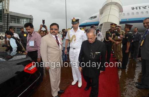 President Pranab Mukherjee in Mangalore